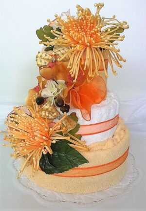 VER Textilní dort třípatrový chryzantémy